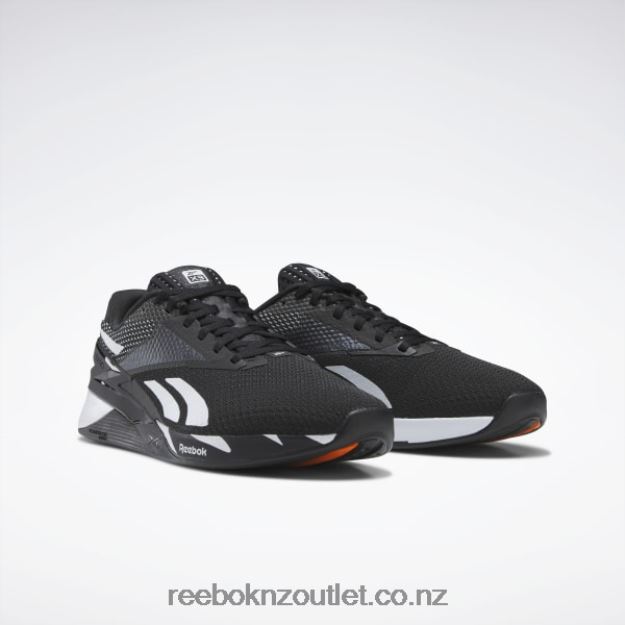 Core Black/Ftwr White/Smash Orange S23-R 2B462628 Nano X3 Shoes Reebok