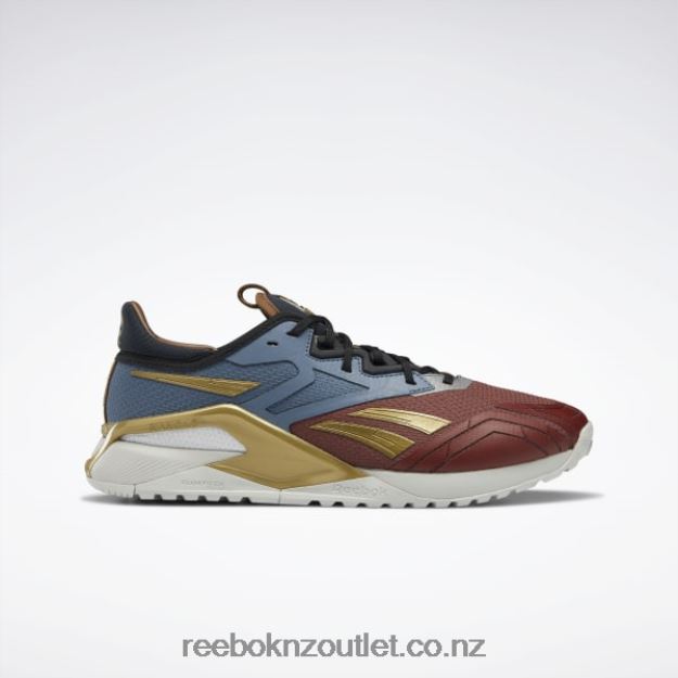 Terra Red/Brave Blue/Matte Gold 2B462698 DC Nano X2 Men's Training Shoes Reebok