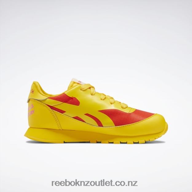 Always Yellow/Racer Red 2B46261407 The Animals Observatory Classic Leather Shoes - Preschool Reebok Kids