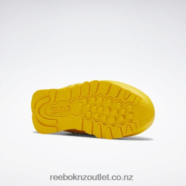 Always Yellow/Racer Red 2B46261407 The Animals Observatory Classic Leather Shoes - Preschool Reebok Kids