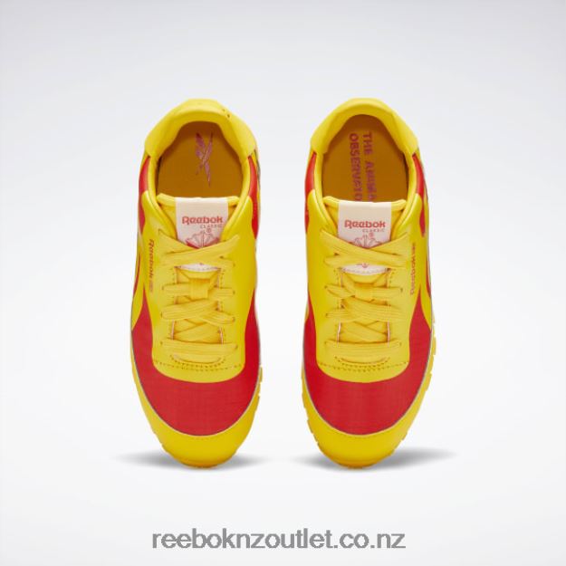 Always Yellow/Racer Red 2B46261407 The Animals Observatory Classic Leather Shoes - Preschool Reebok Kids