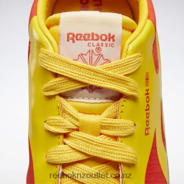 Always Yellow/Racer Red 2B46261407 The Animals Observatory Classic Leather Shoes - Preschool Reebok Kids