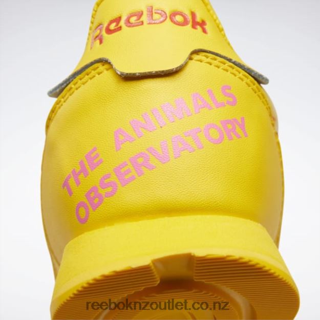 Always Yellow/Racer Red 2B46261407 The Animals Observatory Classic Leather Shoes - Preschool Reebok Kids