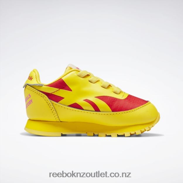 Always Yellow/Racer Red 2B46261430 The Animals Observatory Classic Leather Shoes - Toddler Reebok Kids