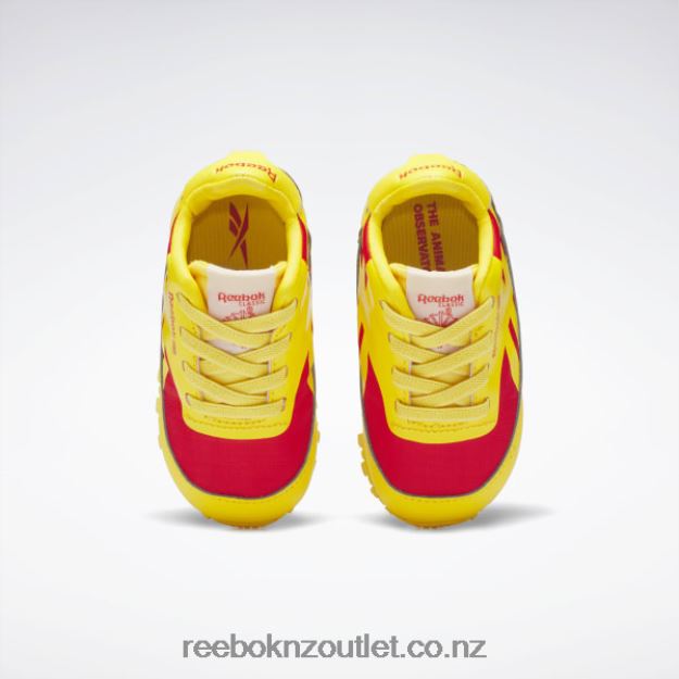 Always Yellow/Racer Red 2B46261430 The Animals Observatory Classic Leather Shoes - Toddler Reebok Kids