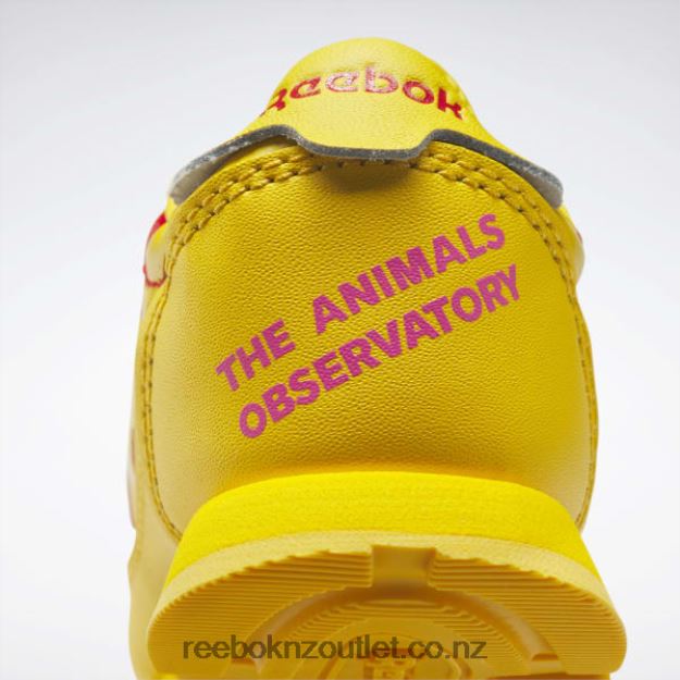 Always Yellow/Racer Red 2B46261430 The Animals Observatory Classic Leather Shoes - Toddler Reebok Kids