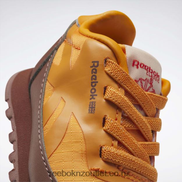 Boulder Brown/Bright Orange/Solar Acid Yellow 2B46261435 The Animals Observatory Classic Leather Shoes - Toddler Reebok Kids
