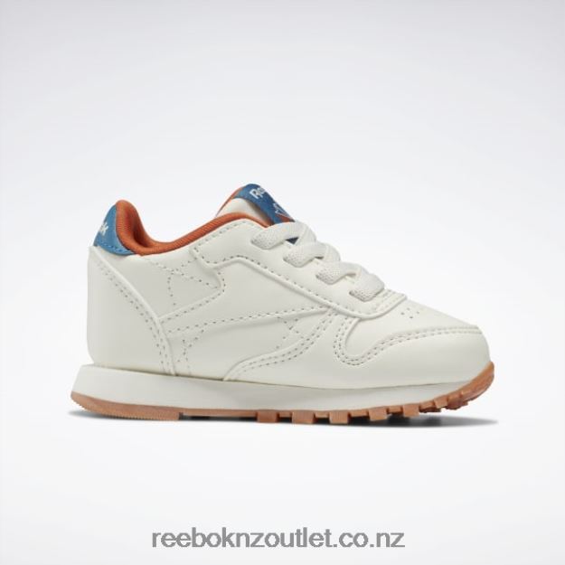 Chalk/Steely Blue S23-R 2B46261387 Classic Leather Shoes - Toddler Reebok Kids