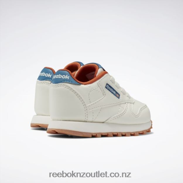 Chalk/Steely Blue S23-R 2B46261387 Classic Leather Shoes - Toddler Reebok Kids