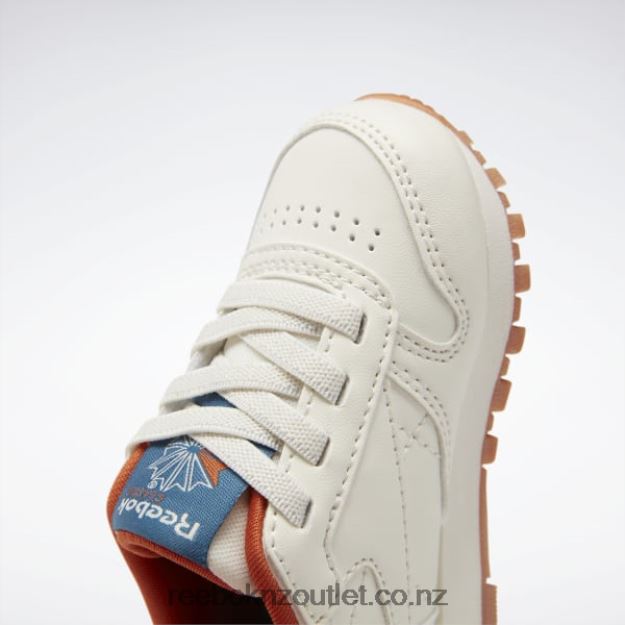 Chalk/Steely Blue S23-R 2B46261387 Classic Leather Shoes - Toddler Reebok Kids