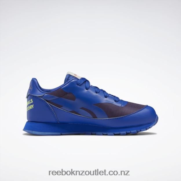 Cobalt/Purple Skills/Solar Acid Yellow 2B46261395 The Animals Observatory Classic Leather Shoes - Preschool Reebok Kids