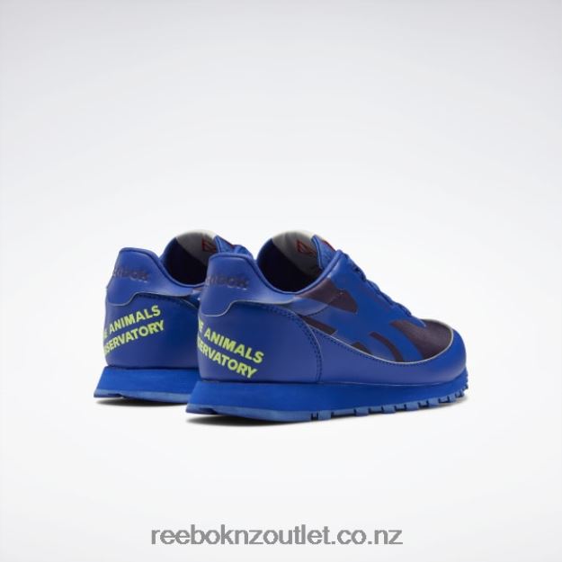 Cobalt/Purple Skills/Solar Acid Yellow 2B46261395 The Animals Observatory Classic Leather Shoes - Preschool Reebok Kids