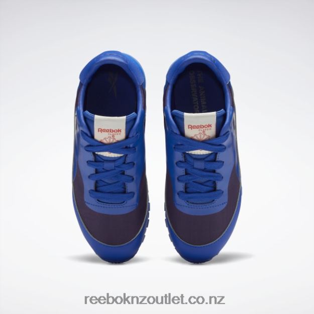 Cobalt/Purple Skills/Solar Acid Yellow 2B46261395 The Animals Observatory Classic Leather Shoes - Preschool Reebok Kids