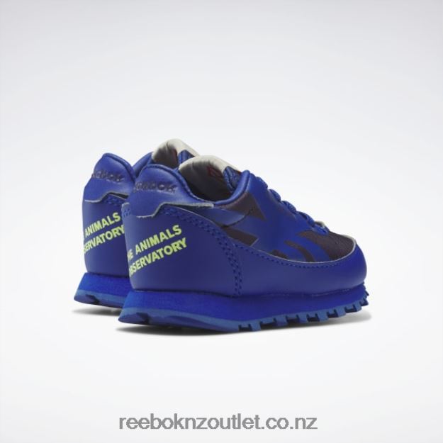 Cobalt/Purple Skills/Solar Acid Yellow 2B46261406 The Animals Observatory Classic Leather Shoes - Toddler Reebok Kids