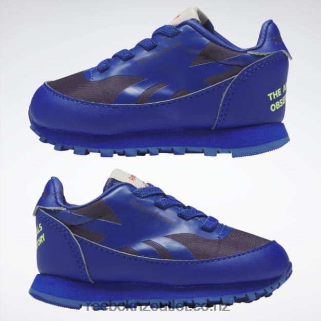 Cobalt/Purple Skills/Solar Acid Yellow 2B46261406 The Animals Observatory Classic Leather Shoes - Toddler Reebok Kids