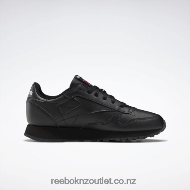 Core Black 2B46261421 Classic Leather Shoes - Grade School Reebok Kids