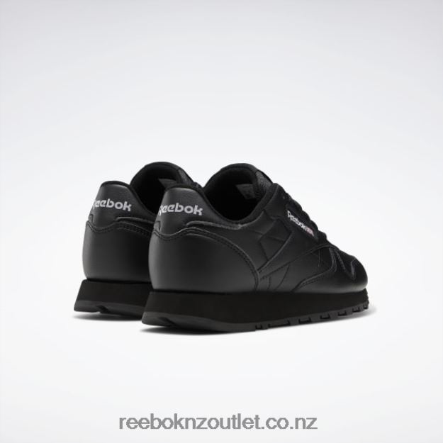 Core Black 2B46261421 Classic Leather Shoes - Grade School Reebok Kids