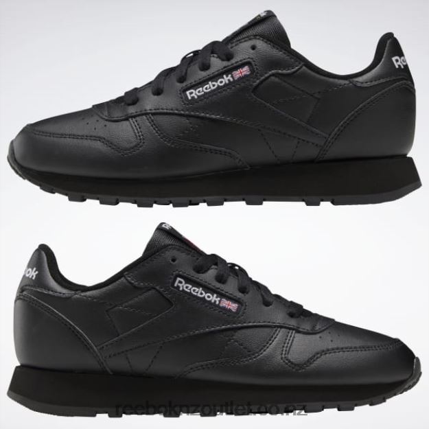 Core Black 2B46261421 Classic Leather Shoes - Grade School Reebok Kids