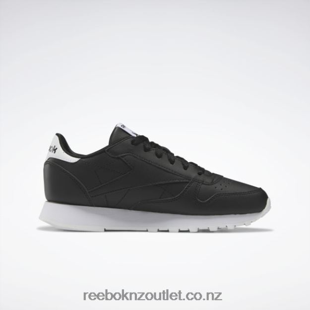 Core Black/Ftwr White 2B46261410 Classic Leather Shoes - Grade School Reebok Kids