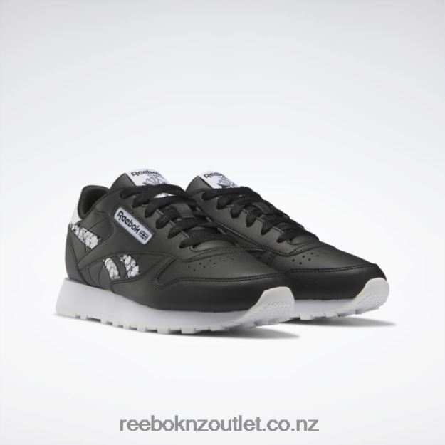 Core Black/Ftwr White 2B46261410 Classic Leather Shoes - Grade School Reebok Kids