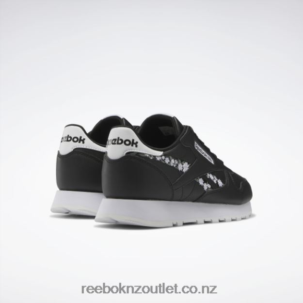 Core Black/Ftwr White 2B46261410 Classic Leather Shoes - Grade School Reebok Kids