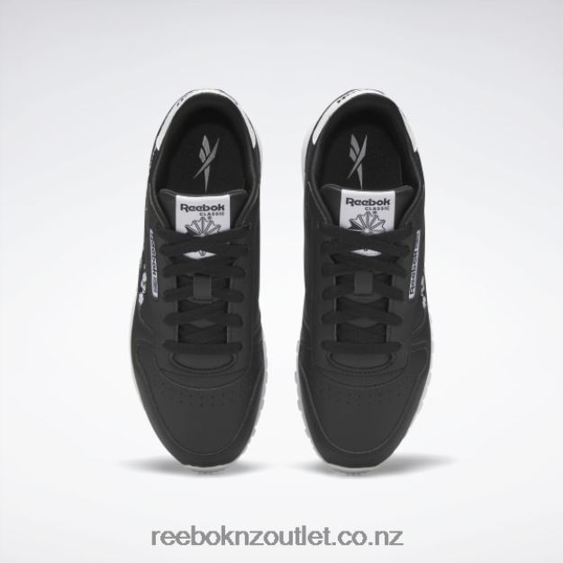 Core Black/Ftwr White 2B46261410 Classic Leather Shoes - Grade School Reebok Kids