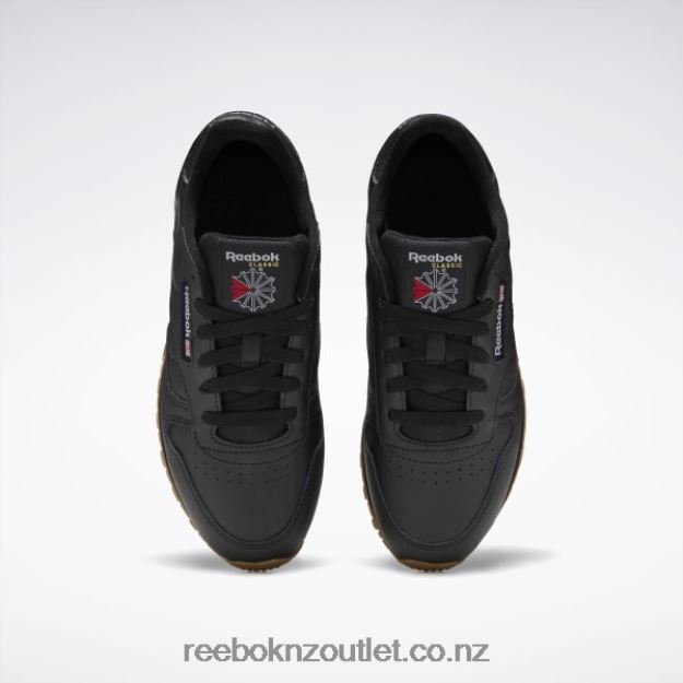 Core Black/Reebok Rubber Gum-02 2B46261422 Classic Leather Shoes - Grade School Reebok Kids