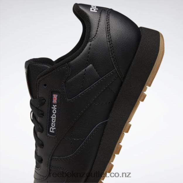 Core Black/Reebok Rubber Gum-02 2B46261422 Classic Leather Shoes - Grade School Reebok Kids