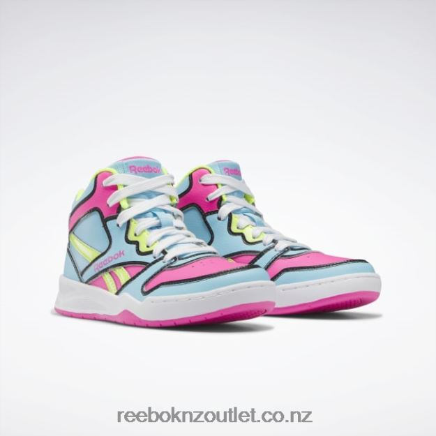 Digital Blue/Atomic Pink/Acid Yellow 2B46261370 BB4500 Court Shoes - Preschool Reebok Kids
