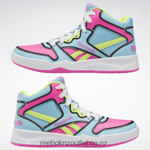 Digital Blue/Atomic Pink/Acid Yellow 2B46261370 BB4500 Court Shoes - Preschool Reebok Kids