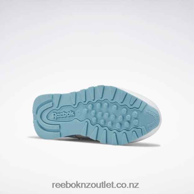 Ftwr White/Digital Blue 2B46261433 Classic Leather Step \'n\' Flash Shoes - Preschool Reebok Kids