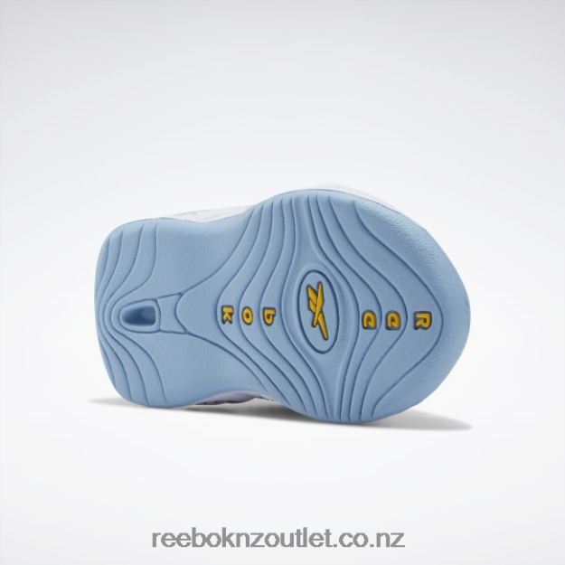 Ftwr White/Fluid Blue/Toxic Yellow 2B46261380 Question Mid Basketball Shoes - Toddler Reebok Kids