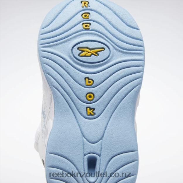 Ftwr White/Fluid Blue/Toxic Yellow 2B46261380 Question Mid Basketball Shoes - Toddler Reebok Kids