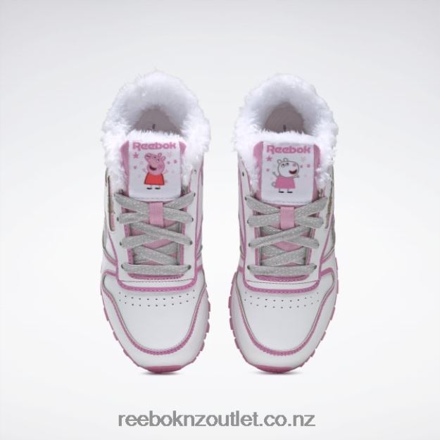 Ftwr White/Icono Pink 2B46261443 Peppa Pig Classic Leather Shoes - Preschool Reebok Kids