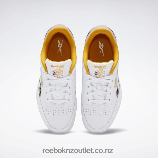 Ftwr White/Infused Lilac/Bright Ochre 2B46261428 Club C Revenge Shoes - Grade School Reebok Kids