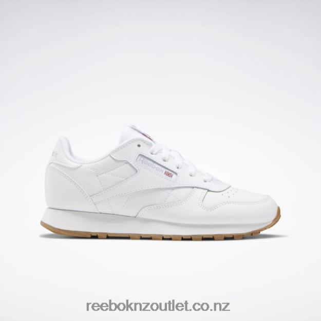 Ftwr White/Reebok Rubber Gum-02 2B46261379 Classic Leather Shoes - Grade School Reebok Kids