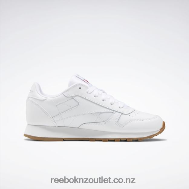 Ftwr White/Reebok Rubber Gum-02 2B46261379 Classic Leather Shoes - Grade School Reebok Kids