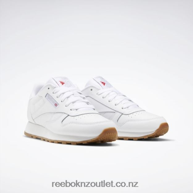 Ftwr White/Reebok Rubber Gum-02 2B46261379 Classic Leather Shoes - Grade School Reebok Kids