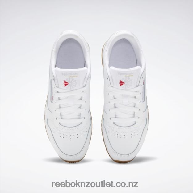 Ftwr White/Reebok Rubber Gum-02 2B46261379 Classic Leather Shoes - Grade School Reebok Kids