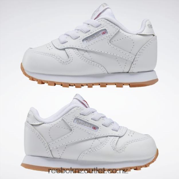Ftwr White/Reebok Rubber Gum-02 2B46261448 Classic Leather Shoes - Toddler Reebok Kids
