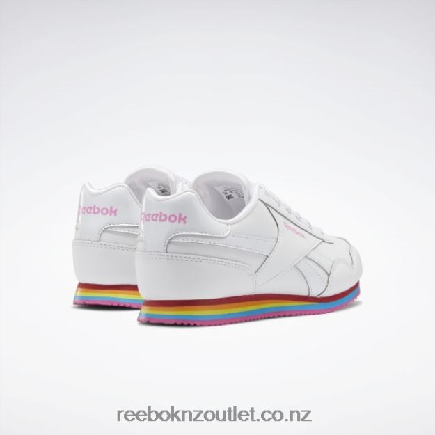 Ftwr White/True Pink 2B46261419 Royal CL Jog 3 Shoes - Preschool Reebok Kids