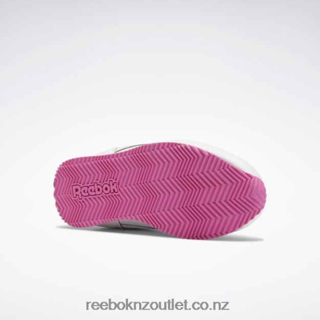 Ftwr White/True Pink 2B46261419 Royal CL Jog 3 Shoes - Preschool Reebok Kids