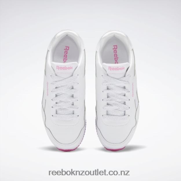 Ftwr White/True Pink 2B46261419 Royal CL Jog 3 Shoes - Preschool Reebok Kids