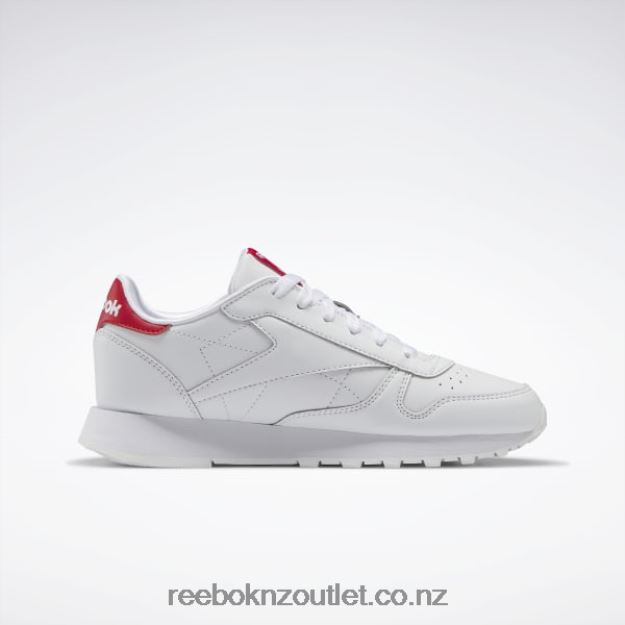 Ftwr White/Vector Red 2B46261417 Classic Leather Shoes - Grade School Reebok Kids