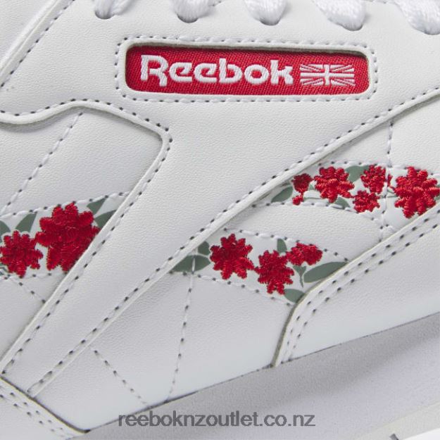Ftwr White/Vector Red 2B46261417 Classic Leather Shoes - Grade School Reebok Kids