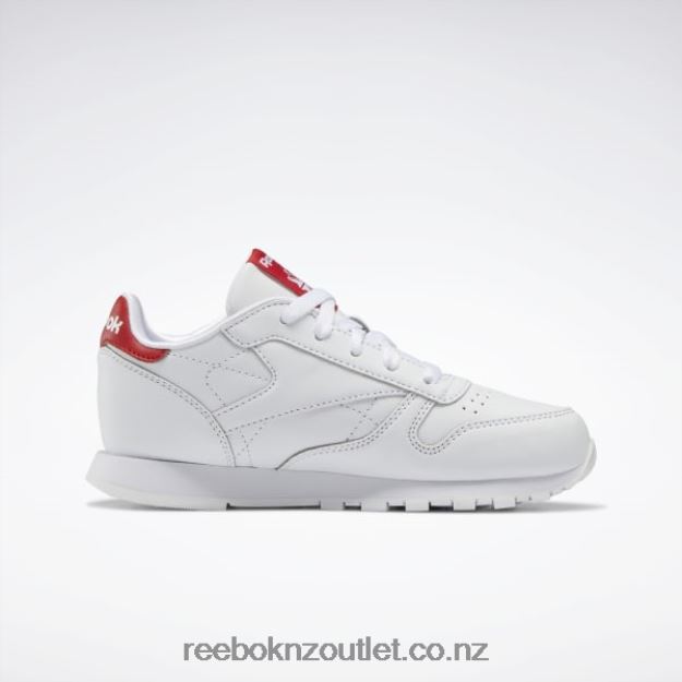 Ftwr White/Vector Red 2B46261440 Classic Leather Shoes - Preschool Reebok Kids