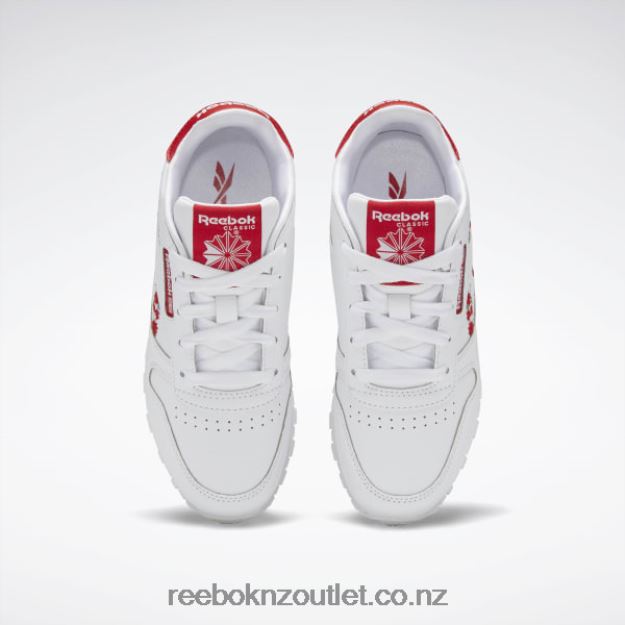 Ftwr White/Vector Red 2B46261440 Classic Leather Shoes - Preschool Reebok Kids
