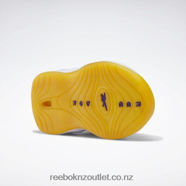 Ftwr White/Yellow Thread/Ultra Violet 2B46261373 Question Mid Shoes - Toddler Reebok Kids