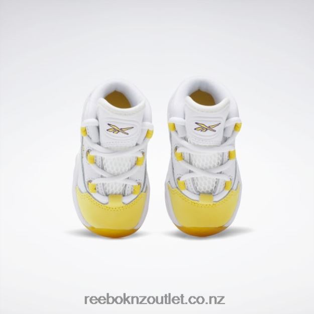 Ftwr White/Yellow Thread/Ultra Violet 2B46261373 Question Mid Shoes - Toddler Reebok Kids