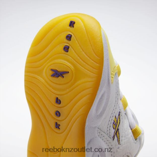 Ftwr White/Yellow Thread/Ultra Violet 2B46261373 Question Mid Shoes - Toddler Reebok Kids